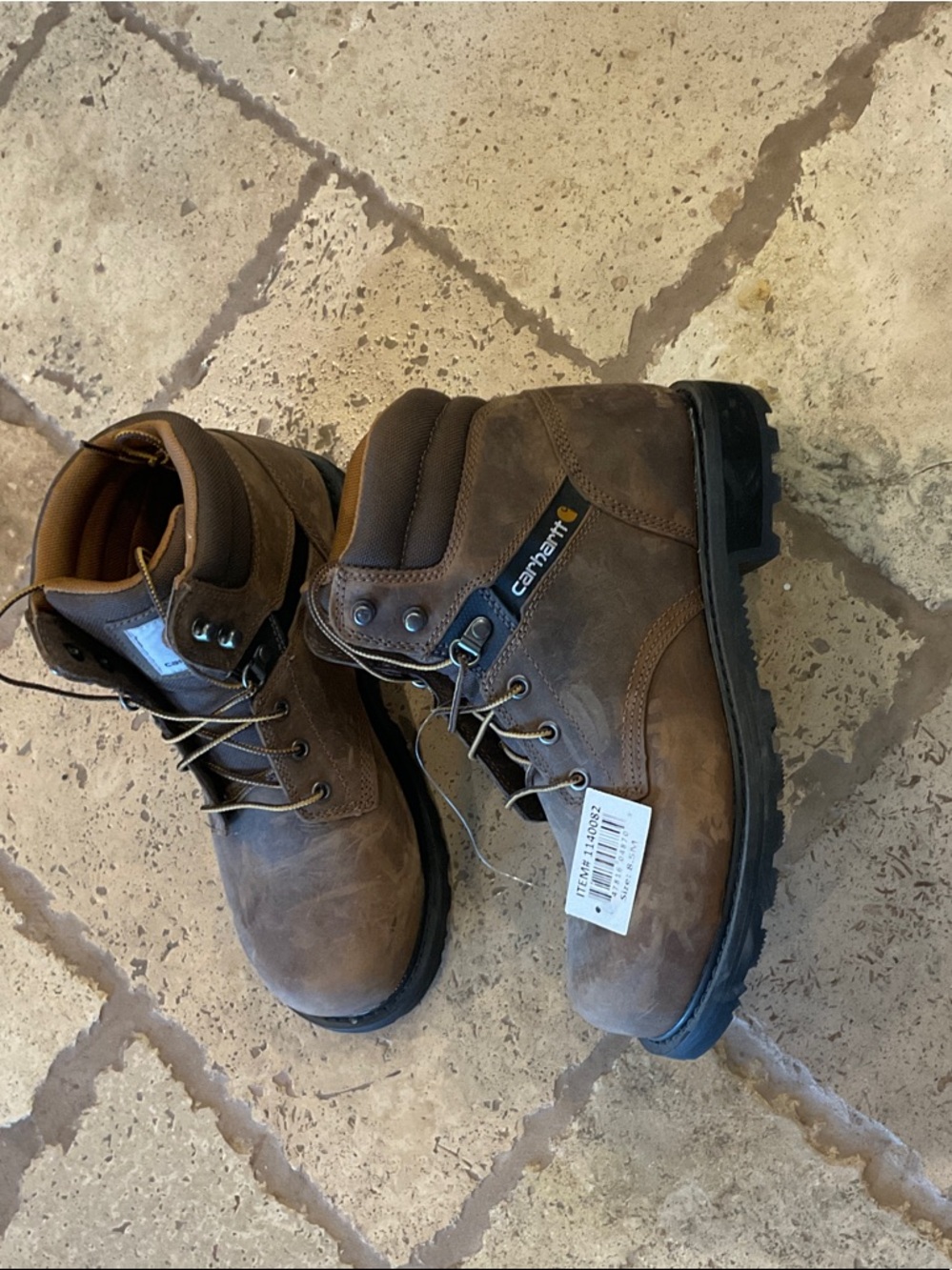 Carhartt Brown Lace-Up Men's Work Boots